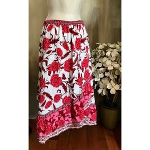 NWOT Floral Wrap Skirt